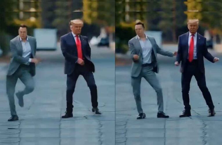 एलन मस्क और पूर्व अमेरिकी राष्ट्रपति डोनाल्ड ट्रंप दोनों माइकल जैक्सन की स्टाइल में डांस किया