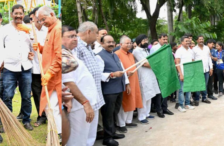 उप मुख्यमंत्री अरुण साव ने स्वच्छता मैराथन को दिखाई हरी झंडी