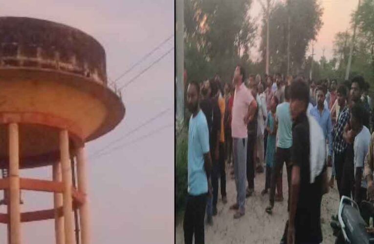 राजस्थान-अलवर में पानी की टंकी पर चढ़ा युवक, उधार शराब नहीं देने पर हाईप्रोफाइल ड्रामा