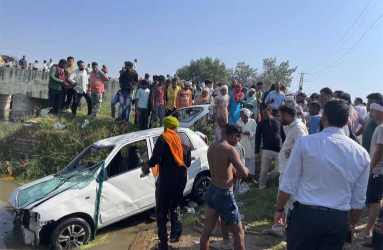 ऑल्टो कार मुंदड़ी नहर में डूबी, इस हादसे में 3 बच्चों समेत एक ही परिवार के 8 लोगों की मौत, मची चीख पुकार