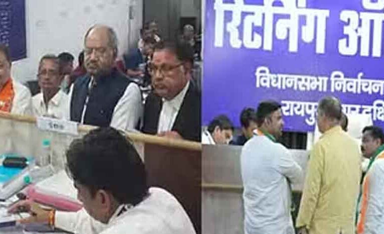 छत्तीसगढ़-रायपुर दक्षिण के कांग्रेस-बीजेपी प्रत्याशी ने शुभ मुहूर्त में भरे नामांकन, आज और कल निकालेंगे रैली