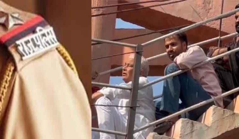 राजस्थान-जयपुर में युवा दे रहे एसआई भर्ती परीक्षा रद्द कराने धरना, पानी की टंकी पर चढ़कर मनाने पहुंचे किरोड़ी मीणा