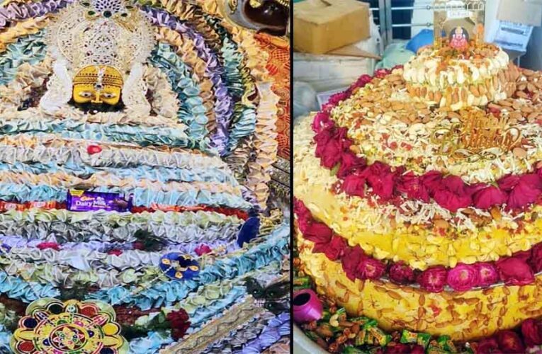 राजस्थान-केकड़ी में श्री श्याम बाबा का मना जन्मोत्सव, नोटों से शृंगार कर 108 किलो के मिल्क केक का लगाया भोग