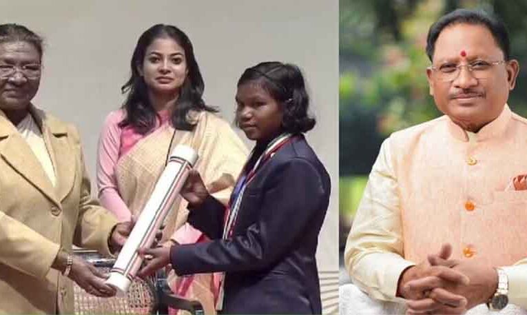 छत्तीसगढ़-बस्तर की बेटी हेमबती को राष्ट्रपति द्रोपदी मुर्मु ने दिया “प्रधानमंत्री राष्ट्रीय बाल पुरस्कार-2024”, सीएम साय ने ट्वीट कर लिखा- शाबाश बिटिया!