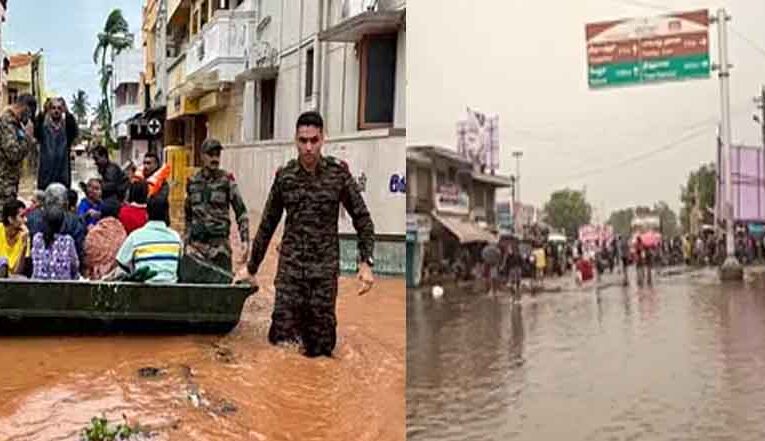 तमिलनाडु में चक्रवात फेंगल के कारण भारी बारिश, कृष्णागिरी जिले में बाढ़ जैसे हालात