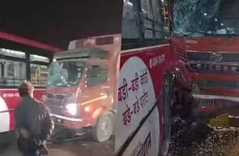 राजस्थान-जयपुर में अजमेर हाइवे पर लो फ्लोर बस को ट्रक ने मारी टक्कर, 10 लोग घायल
