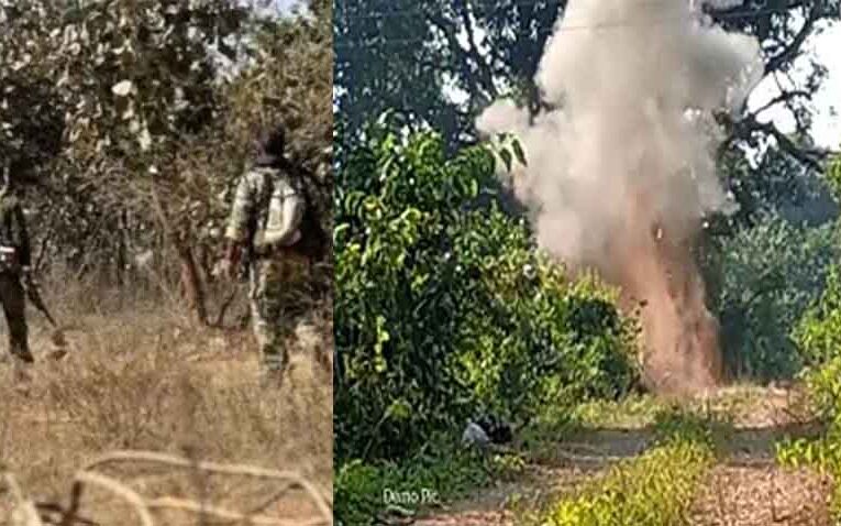छत्तीसगढ़-बीजापुर में नक्सलियों के आईईडी धमाके में दो जवान घायल, उपचार के लिए रायपुर भेजा