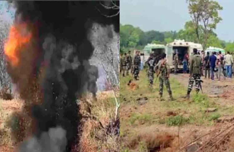 छत्तीसगढ़-बीजापुर में नक्सलियों ने सुरक्षा बलों के वाहन को आईईडी से उड़ाया, सात जवान शहीद और कई घायल