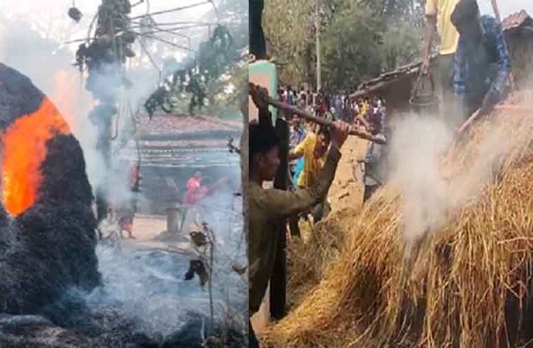 ओडिशा के बौध जिले में पुआल के ढेर में लगी आग, दो बच्चों की जलने से मौत