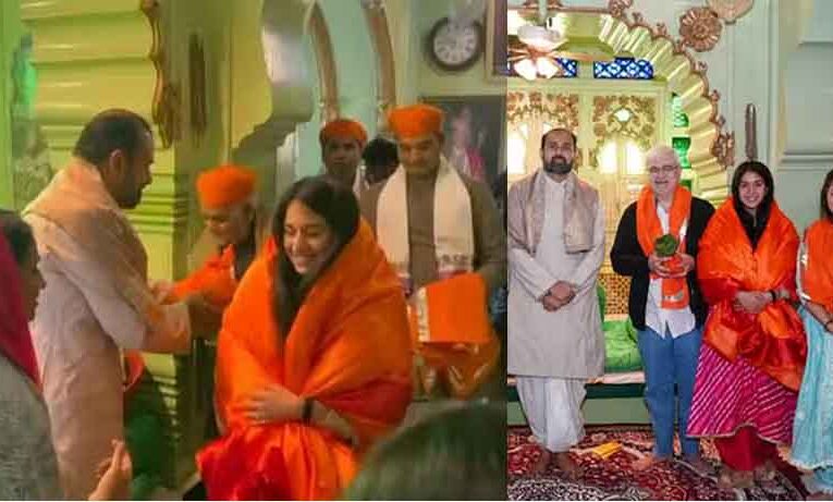 राजस्थान-राजसमंद में मुकेश अंबानी की बहु राधिका अंबानी का श्रीनाथजी हवेली में भव्य स्वागत, विवाह के बाद पहली बार किए दर्शन