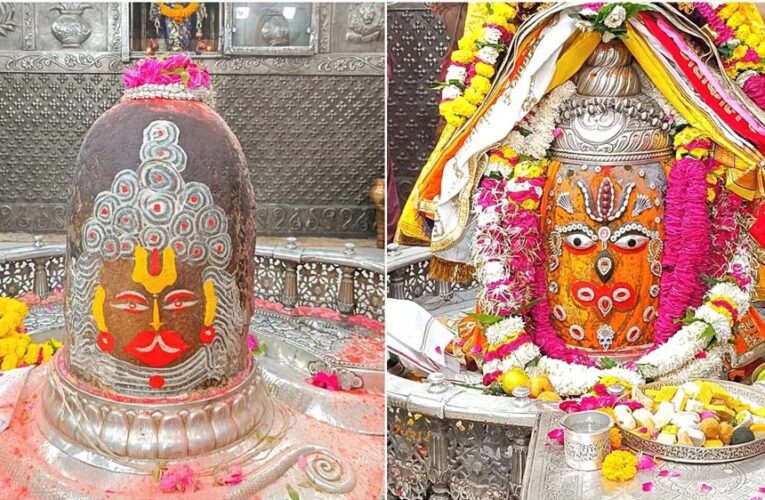 हनुमान जी के रूप में नजर आए बाबा महाकाल, हनुमान जन्मोत्सव हुई विशेष भस्मारती