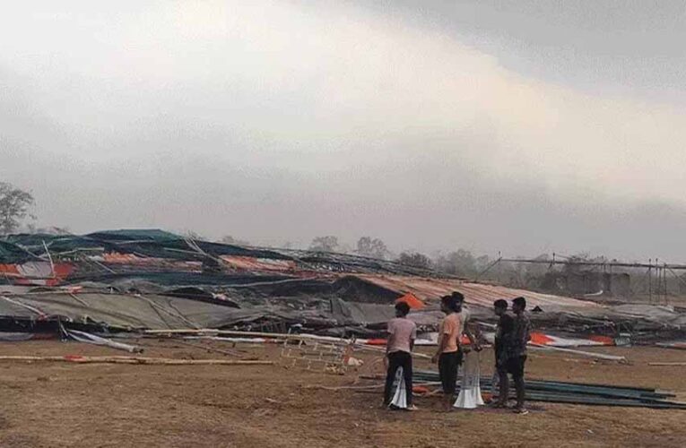 बिलासपुर में आंधी-तूफान से अनिरुद्धाचार्य का पंडाल तहस-नहस हो गया, कई हिस्सों में आज भी बारिश का अलर्ट