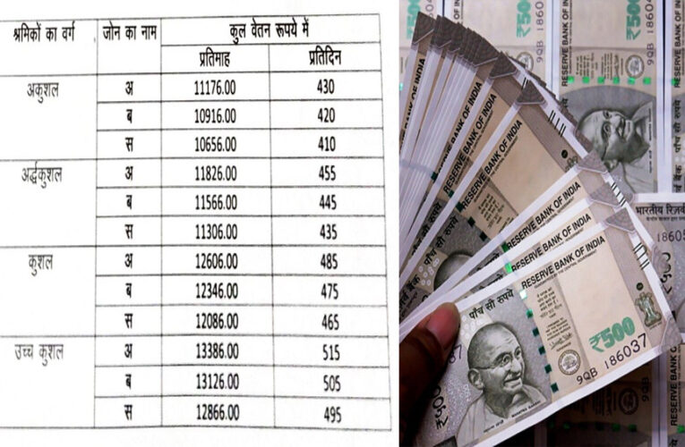 रायपुर : न्यूनतम वेतन अधिनियम के तहत श्रमिकों के लिए न्यूनतम वेतन एवं परिवर्तनशील महंगाई भत्ते की दरें जारी