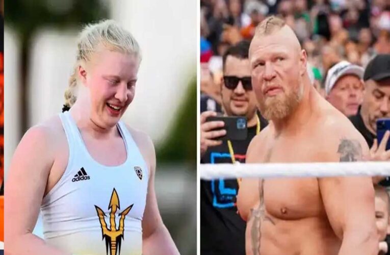 WWE के दिग्गज ब्रॉक लेस्नर की बेटी माया लेस्नर ने आउटडोर ट्रैक एंड फील्ड चैंपियनशिप में शॉट पुट जीता