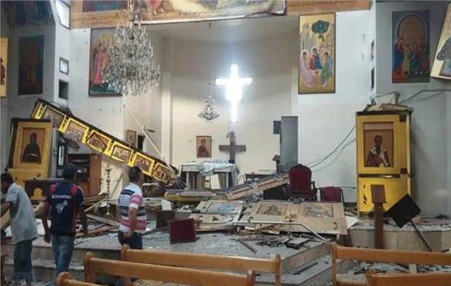 सीरिया : चर्च के अंदर बड़ा आत्मघाती हमला…20लोगों की मौत; आतंकी ने विस्फोट जैकेट से खुद को भी उड़ाया