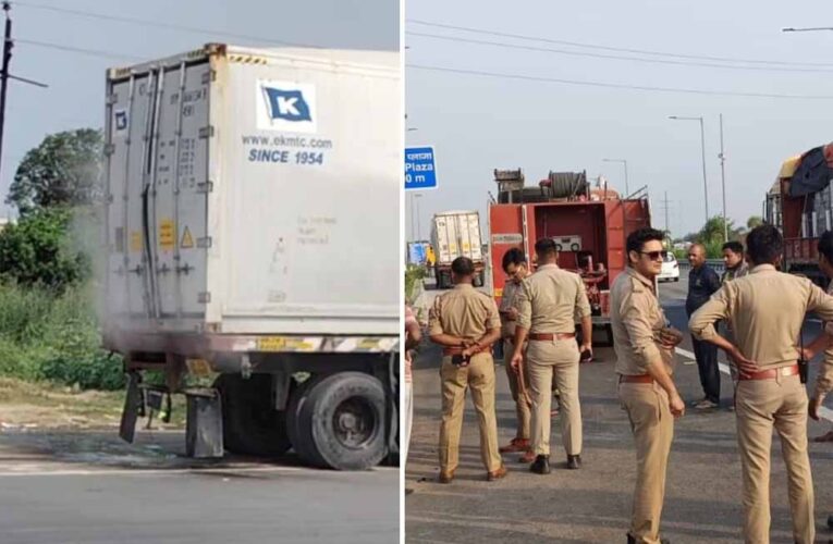 मेरठ सनसनीखेज मामला, कंटेनर से जहरीले केमिकल का रिसाव, हाईवे-एक्सप्रेसवे पर मचा हड़कंप