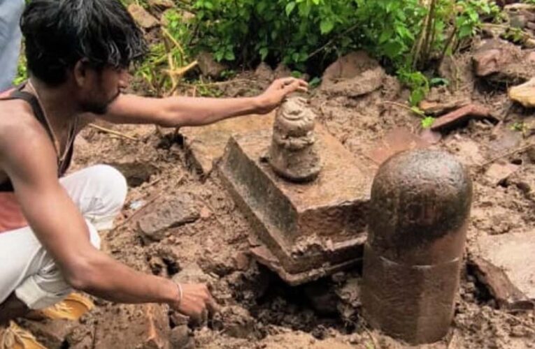 विदिशा में मस्जिद के पास खुदाई के दौरान मिला 16वीं सदी का शिवलिंग