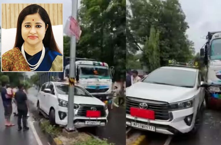 झाबुआ कलेक्टर नेहा मीना की कार को डंपर से टक्कर, हादसे में बाल-बाल बचीं