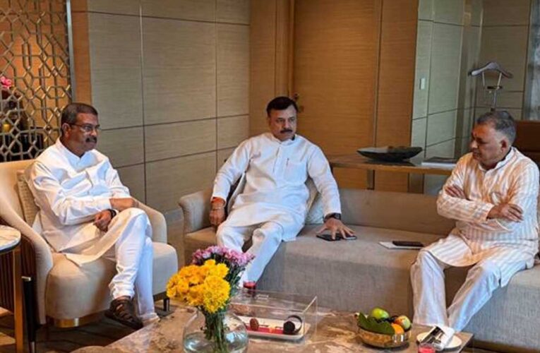 केंद्रीय शिक्षा मंत्री प्रधान के साथ उच्च शिक्षा मंत्री परमार की चर्चा