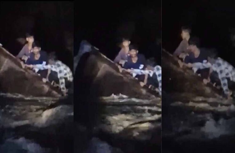 बैतूल: भड़ंगा नदी में ट्रैक्टर-ट्रॉली पलटी, 3 युवक चट्टान पर फंसे; पुलिस-ग्रामीणों ने बचाया