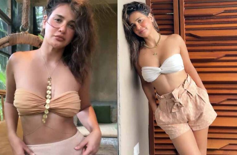 आयशा शर्मा ने स्ट्रैपलेस बिकिनी में किया जलवा, किलर पोज़ से फैंस हुए दीवाने
