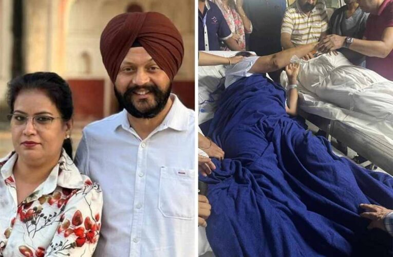 BMW हादसे का दर्दनाक मंजर: स्ट्रेचर पर पत्नी, बगल में पति का शव, नवजोत सिंह को आखिरी विदाई