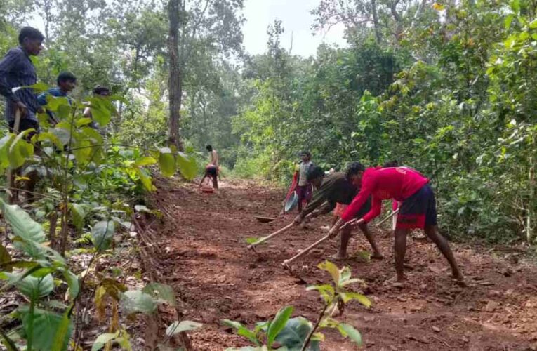 स्वयं की मेहनत, खुद की सड़क: गुड़ियापदर के ग्रामीणों ने दिखाया विकास का जज़्बा
