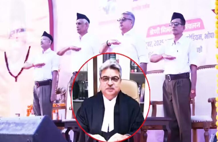 चर्चित फैसलों वाले रिटायर्ड जस्टिस रोहित आर्य आरएसएस की ड्रेस में दिखे, सोशल मीडिया पर मचा हलचल