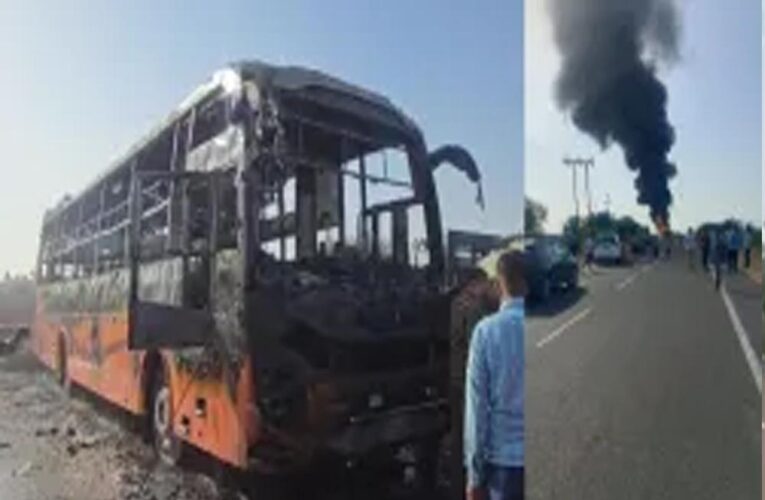 जैसलमेर में दर्दनाक हादसा: बस में लगी आग, 10-12 लोगों के मारे जाने की आशंका