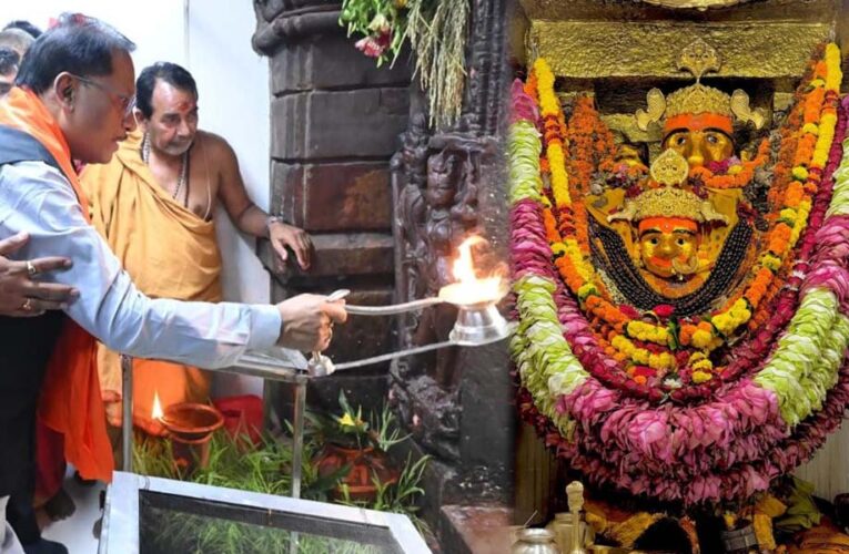 रायपुर : मुख्यमंत्री  विष्णु देव साय ने रतनपुर महामाया मंदिर में नवरात्रि पर की पूजा अर्चना