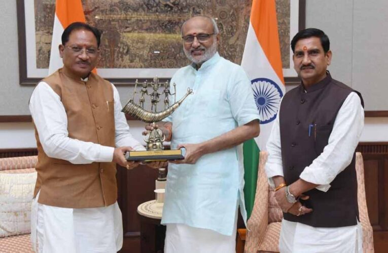 मुख्यमंत्री विष्णु देव साय की उपराष्ट्रपति राधाकृष्णन से सौजन्य मुलाकात, छत्तीसगढ़ राज्योत्सव में शामिल होने किया आमंत्रित