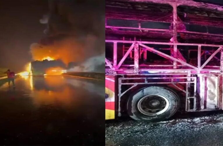 हैदराबाद-बेंगलुरु हाईवे पर भीषण बस हादसा: 20 लोगों की जलकर मौत, आंकड़ा बढ़ने की आशंका