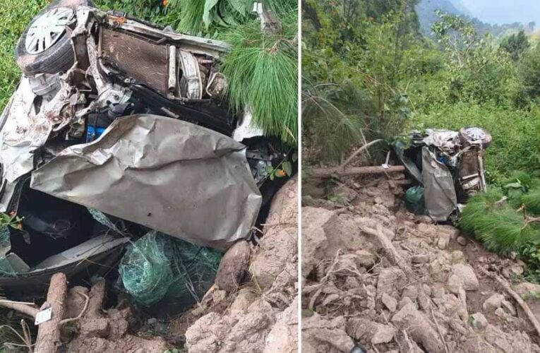 हिमाचल प्रदेश: सिरमौर में खाई में गिरी कार, 2 की मौत, 3 गंभीर घायल