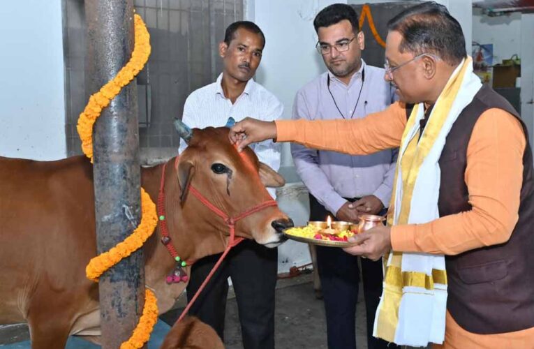 गोवर्धन पूजा पर मुख्यमंत्री ने किया गौपूजन, बोले- गौसेवा ही सच्ची सेवा है
