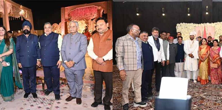 क्रेडा के अध्यक्ष श्री भूपेंद्र सवन्नी जी की सुपुत्री एवं भाजपा नेता शिवरतन शर्मा जी के सुपुत्र के विवाह समारोह में शामिल हुए पर्यटन मंत्री राजेश अग्रवाल