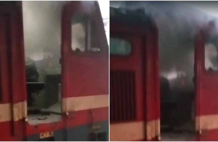 इटारसी स्टेशन पर रीवा–भोपाल सुपरफास्ट ट्रेन के इंजन में लगी आग, मचा हड़कंप