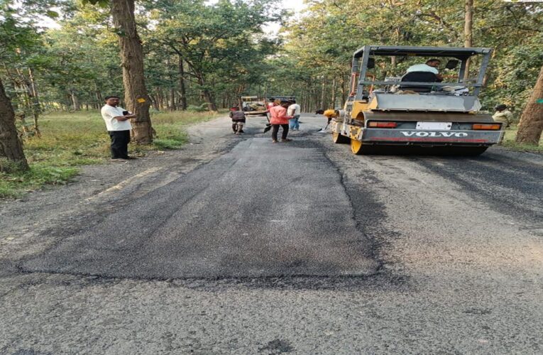 रायपुर : उप मुख्यमंत्री की घोषणा के अनुरूप कारीआम-बसंतपुर मार्ग और गौरेला-वेंकटनगर मार्ग में तेजी से चल रहा है बीटी पेच रिपेयर का कार्य