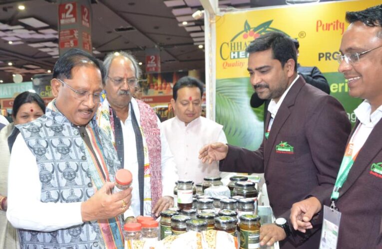 रायपुर : अंतरराष्ट्रीय व्यापार मेले में मुख्यमंत्री  विष्णुदेव साय ने छत्तीसगढ़ पेवेलियन का किया अवलोकन