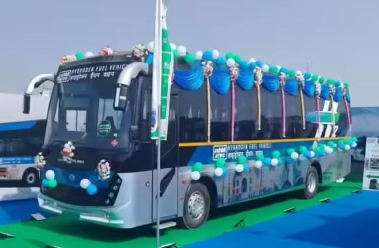 ग्रेटर नोएडा में हाइड्रोजन बसें दौड़ेंगी, धुएं की जगह निकलती है भाप; फ्यूल पंप तैयार