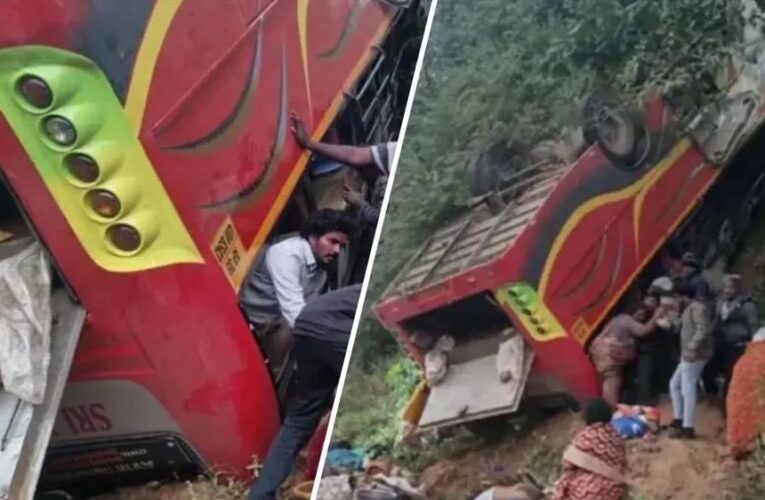 आंध्र प्रदेश में बड़ा सड़क हादसा: घाट रोड से बस खाई में गिरी, 9 की मौत, कई घायल