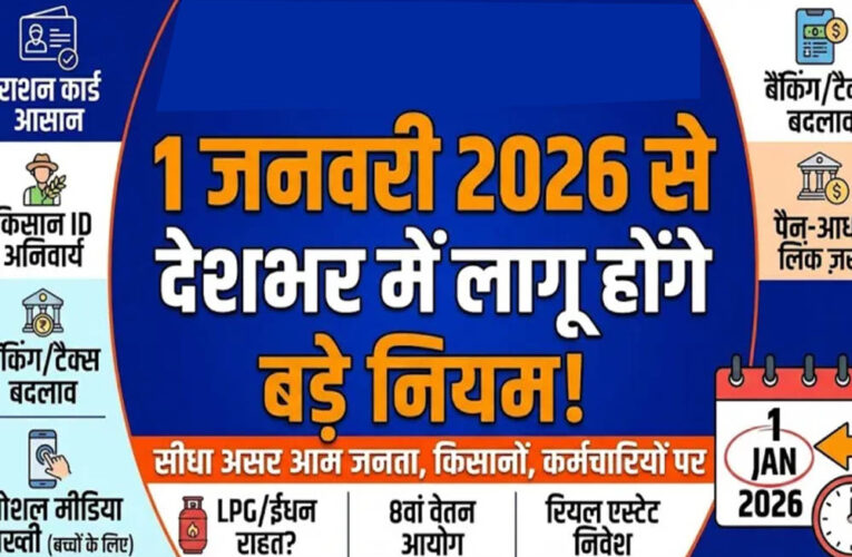 1 जनवरी से 9 बड़े नियम बदले, LPG, आधार, सैलरी और कार कीमतों पर पड़ेगा असर