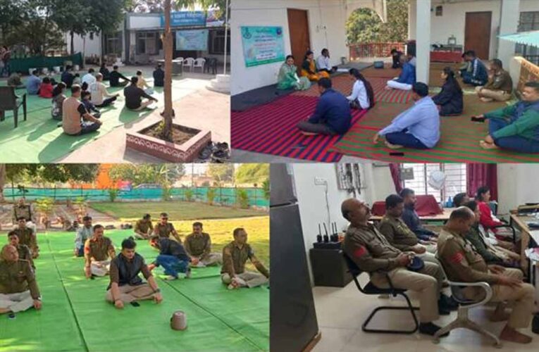 विश्व ध्यान दिवस पर मध्यप्रदेश पुलिस की ऐतिहासिक सहभागिता