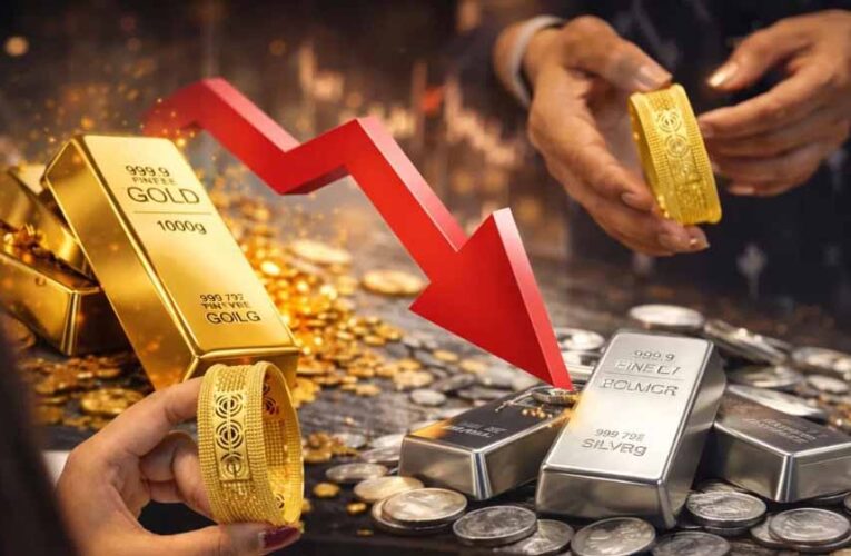 कीमती धातुओं में बड़ी गिरावट: चांदी एक दिन में ₹1 लाख सस्ती, सोना ₹33,000 लुढ़का