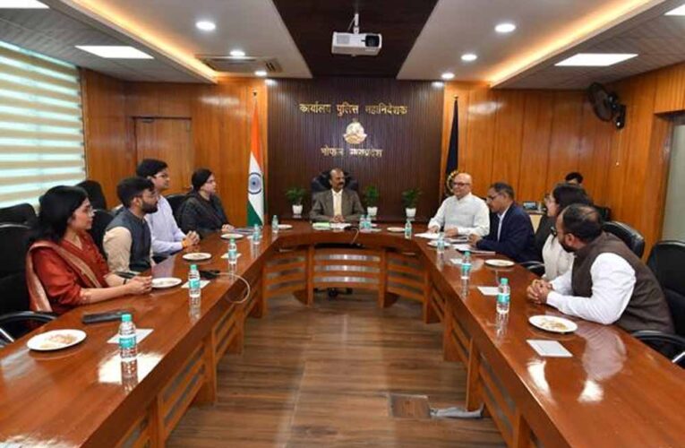 पुलिस महानिदेशक कैलाश मकवाणा से भारतीय विदेश सेवा अधिकारियों की सौजन्य भेंट