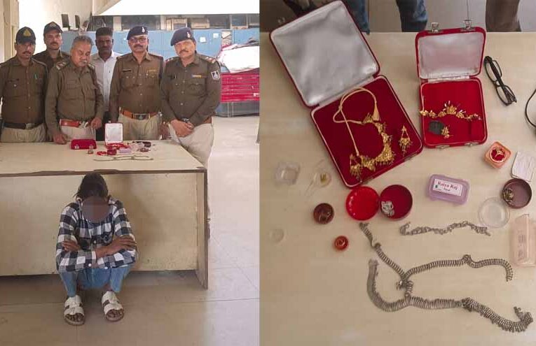 बारह घंटे के भीतर आरोपी गिरफ्तार, साढ़े चार लाख का माल बरामद