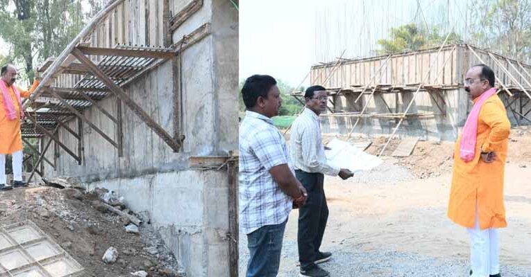उप मुख्यमंत्री अरुण साव ने कारीडोंगरी-दरवाजा में निर्माणाधीन पुल का किया निरीक्षण