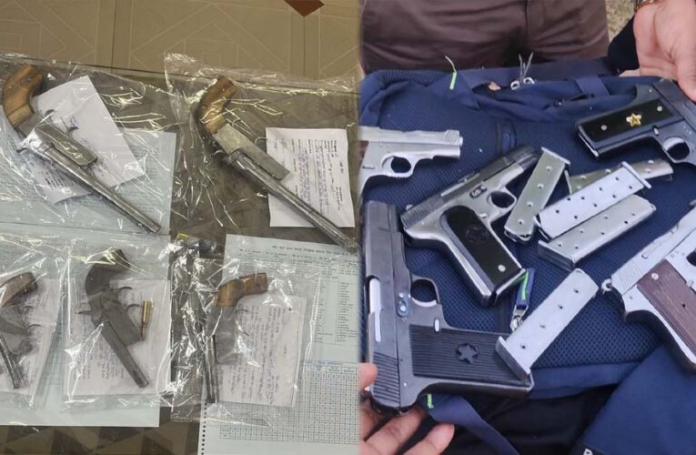 अवैध हथियारों की तस्करी करने वाले पांच आरोपी चढ़े पुलिस के हत्थे