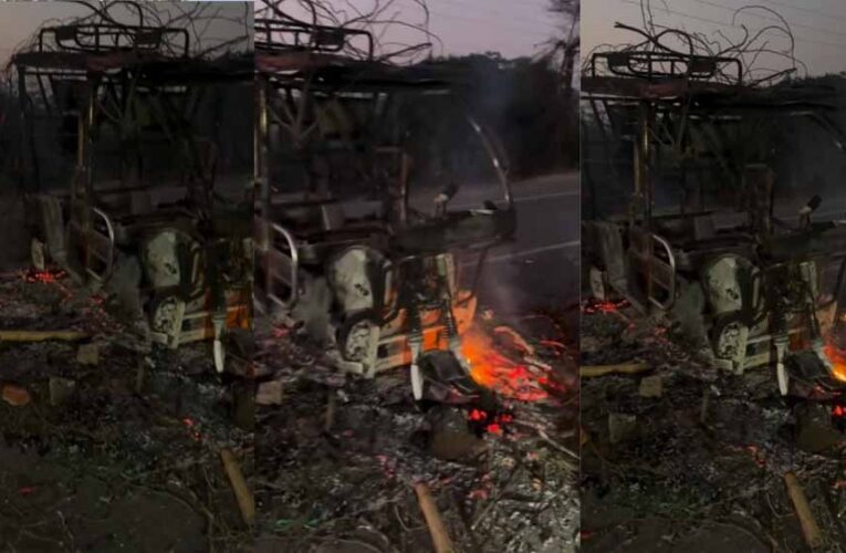 MP में कांवड़ यात्रा के दौरान बवाल, ई-रिक्शा में आगजनी, चालक की बेरहमी से पिटाई