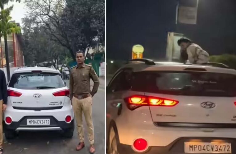 श्रेष्ठ परमार का जानलेवा स्टंट: नेशनल बैडमिंटन खिलाड़ी ने कार की छत पर किया खतरे का खेल, भोपाल पुलिस ने दर्ज की FIR