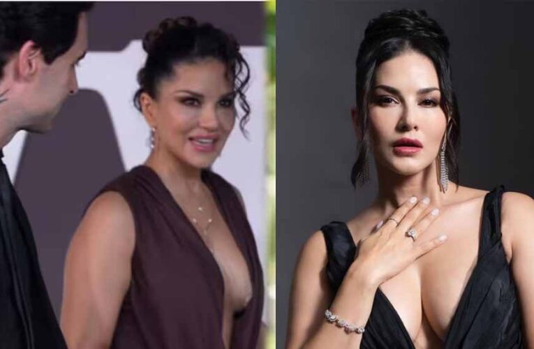 Oops मोमेंट का शिकार हुईं सनी लियोनी, पति ने तुरंत संभाला